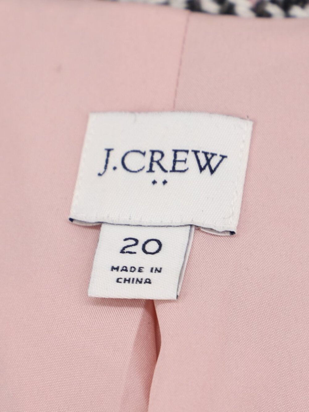 J. CREW Gray Herringbone Broadway Open Front Blazer Wool Preppy Size 20 - Picture 5 of 7